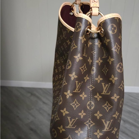 New Again Monogram canvas bag with a braided handle -name tag and Charm CHIPPED - Picture 7 of 16